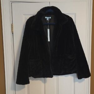 She + Sky Black Teddy Jacket